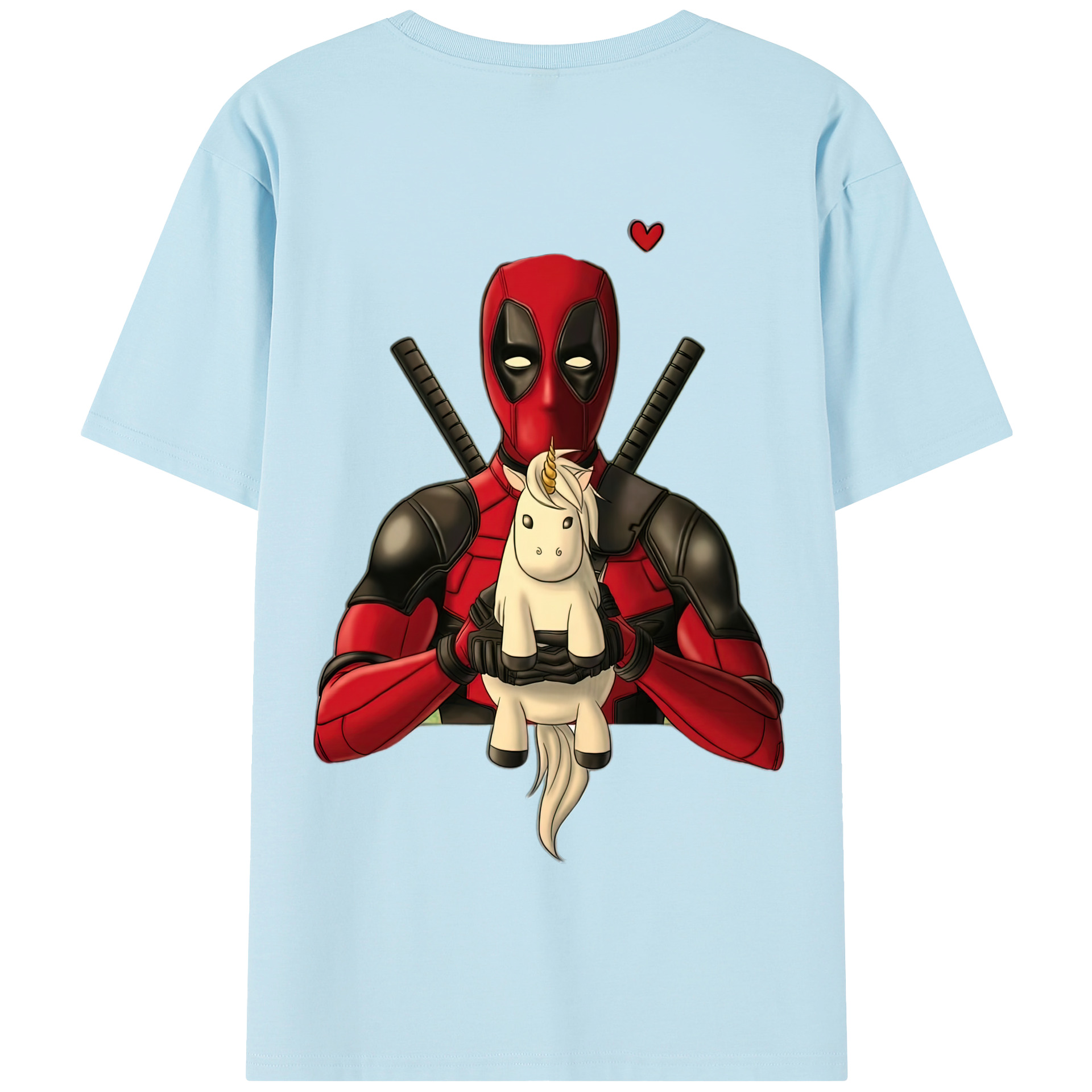 （画像用） Deadpool デッドプール 綿100％半袖Tシャツ（背面プリント）